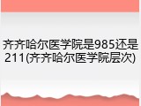 齐齐哈尔医学院是985还是211(齐齐哈尔医学院层次)