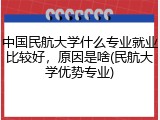 中国民航大学什么专业就业比较好，原因是啥(民航大学优势专业)