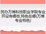 民办万博科技职业学院专业开设有哪些,特色在哪(万博专业特色)