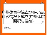 广州体育学院占地多少亩，什么情况下成立(广州体院面积与建校)