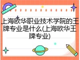 上海欧华职业技术学院的王牌专业是什么(上海欧华王牌专业)