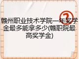 赣州职业技术学院一年奖学金最多能拿多少(赣职院最高奖学金)
