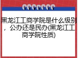 黑龙江工商学院是什么级别，公办还是民办(黑龙江工商学院性质)