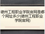 德州工程职业学院官网是哪个网址多少(德州工程职业学院官网)