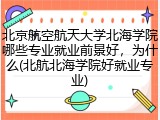 北京航空航天大学北海学院哪些专业就业前景好，为什么(北航北海学院好就业专业)
