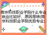 南京科技职业学院什么专业就业比较好，原因是啥(南京科技职业学院优势专业)