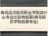 青岛远洋船员职业学院读什么专业比较有前景(青岛船员学院前景专业)