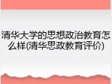 清华大学的思想政治教育怎么样(清华思政教育评价)