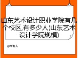 山东艺术设计职业学院有几个校区,有多少人(山东艺术设计学院规模)