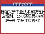 新疆兴新职业技术学院是什么级别，公办还是民办(新疆兴新学院性质级别)
