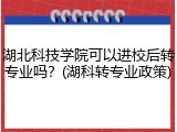 湖北科技学院可以进校后转专业吗？(湖科转专业政策)