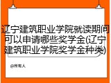 辽宁建筑职业学院就读期间可以申请哪些奖学金(辽宁建筑职业学院奖学金种类)