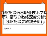 苏州托普信息职业技术学院历年录取分数线深度分析(苏州托普录取线分析)