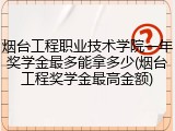 烟台工程职业技术学院一年奖学金最多能拿多少(烟台工程奖学金最高金额)