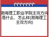 渤海理工职业学院主攻方向是什么，怎么样(渤海理工主攻方向)