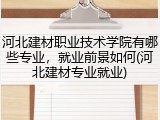 河北建材职业技术学院有哪些专业，就业前景如何(河北建材专业就业)