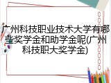 广州科技职业技术大学有哪些奖学金和助学金呢(广州科技职大奖学金)