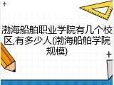 渤海船舶职业学院有几个校区,有多少人(渤海船舶学院规模)
