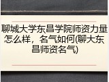 聊城大学东昌学院师资力量怎么样，名气如何(聊大东昌师资名气)