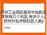 苏州工业园区服务外包职业学院有几个校区,有多少人(苏州外包学院校区人数)