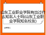 山东工业职业学院有出过什么知名人士吗(山东工业职业学院知名校友)