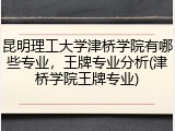 昆明理工大学津桥学院有哪些专业，王牌专业分析(津桥学院王牌专业)