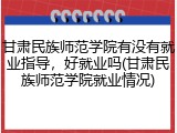 甘肃民族师范学院有没有就业指导，好就业吗(甘肃民族师范学院就业情况)
