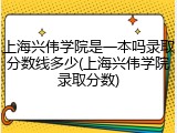 上海兴伟学院是一本吗录取分数线多少(上海兴伟学院录取分数)