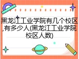 黑龙江工业学院有几个校区,有多少人(黑龙江工业学院校区人数)