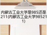 内蒙古工业大学是985还是211(内蒙古工业大学985211)