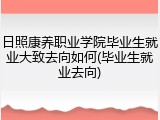 日照康养职业学院毕业生就业大致去向如何(毕业生就业去向)