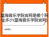 星海音乐学院官网是哪个网址多少(星海音乐学院官网)