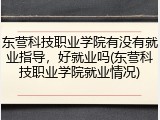 东营科技职业学院有没有就业指导，好就业吗(东营科技职业学院就业情况)