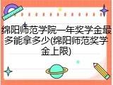 绵阳师范学院一年奖学金最多能拿多少(绵阳师范奖学金上限)