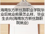 海南东方新丝路职业学院毕业后就业前景怎么样，毕业生去向(海南东方新丝路职院就业)