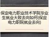 保定电力职业技术学院毕业生就业大致去向如何(保定电力职院就业去向)