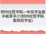 郑州经贸学院一年奖学金最多能拿多少(郑州经贸学院最高奖学金)