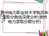 贵州电力职业技术学院历年录取分数线深度分析(贵州电力录取分数分析)