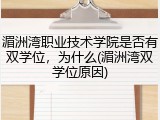 湄洲湾职业技术学院是否有双学位，为什么(湄洲湾双学位原因)