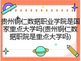 贵州铜仁数据职业学院是国家重点大学吗(贵州铜仁数据职院是重点大学吗)