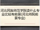 河北民族师范学院读什么专业比较有前景(河北师院前景专业)