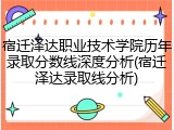 宿迁泽达职业技术学院历年录取分数线深度分析(宿迁泽达录取线分析)