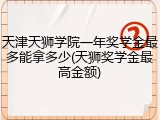 天津天狮学院一年奖学金最多能拿多少(天狮奖学金最高金额)