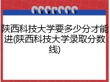 陕西科技大学要多少分才能进(陕西科技大学录取分数线)