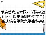 重庆信息技术职业学院就读期间可以申请哪些奖学金(重庆信息学院奖学金种类)