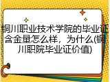 铜川职业技术学院的毕业证含金量怎么样，为什么(铜川职院毕业证价值)