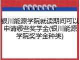 银川能源学院就读期间可以申请哪些奖学金(银川能源学院奖学金种类)