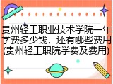 贵州轻工职业技术学院一年学费多少钱，还有哪些费用(贵州轻工职院学费及费用)