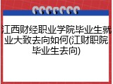 江西财经职业学院毕业生就业大致去向如何(江财职院毕业生去向)