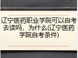 辽宁医药职业学院可以自考去读吗，为什么(辽宁医药学院自考条件)